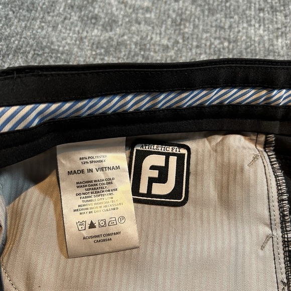 FootJoy FJ Pants Mens 36x30 Black Performance Athletic Fit Stretch 5 Pocket Golf - Picture 5 of 13